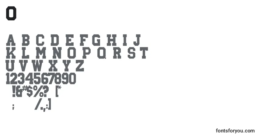 Olympian Font – alphabet, numbers, special characters