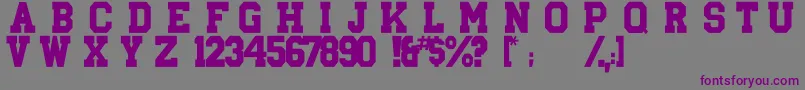 Olympian Font – Purple Fonts on Gray Background