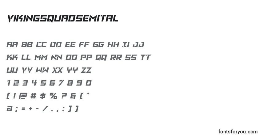 Fuente Vikingsquadsemital - alfabeto, números, caracteres especiales