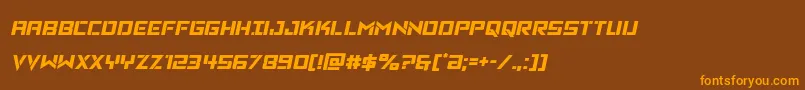 Vikingsquadsemital Font – Orange Fonts on Brown Background