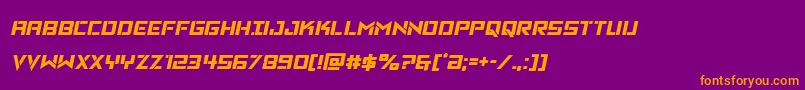 Vikingsquadsemital Font – Orange Fonts on Purple Background