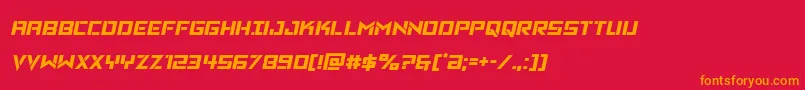 Vikingsquadsemital Font – Orange Fonts on Red Background