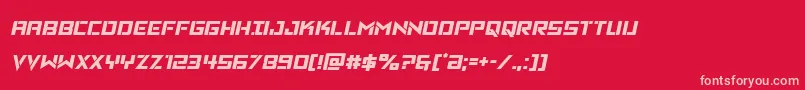 Vikingsquadsemital Font – Pink Fonts on Red Background