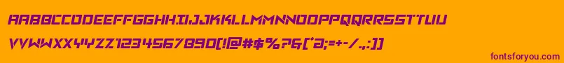 Шрифт Vikingsquadsemital – фиолетовые шрифты на оранжевом фоне
