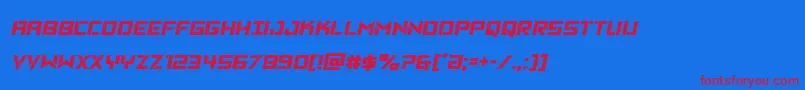 Vikingsquadsemital Font – Red Fonts on Blue Background