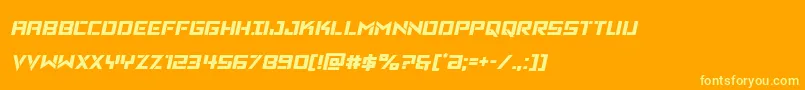 Vikingsquadsemital Font – Yellow Fonts on Orange Background