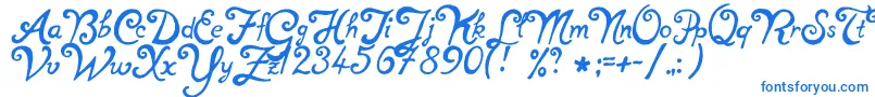 フォントNotperfectRegular – 青いフォント