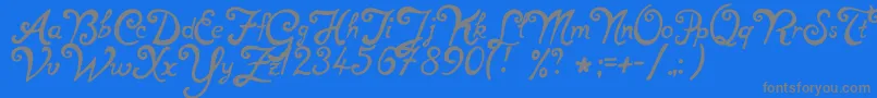 Шрифт NotperfectRegular – серые шрифты на синем фоне