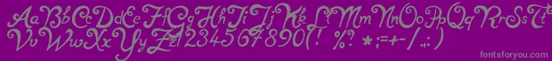 Подробнее о шрифте NotperfectRegular Шрифт NotperfectRegular – серые шрифты на фиолетовом фоне