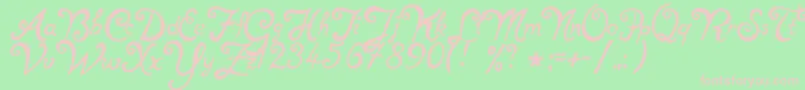 NotperfectRegular Font – Pink Fonts on Green Background