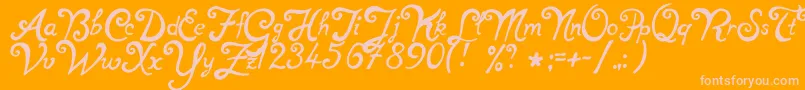 NotperfectRegular Font – Pink Fonts on Orange Background