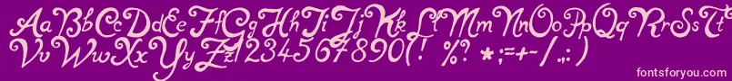 NotperfectRegular Font – Pink Fonts on Purple Background
