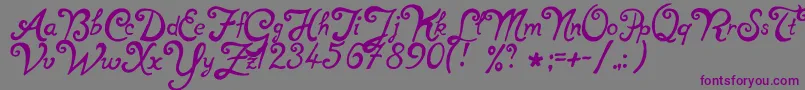NotperfectRegular Font – Purple Fonts on Gray Background