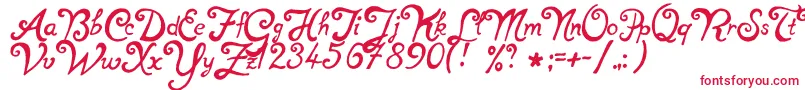 NotperfectRegular Font – Red Fonts on White Background