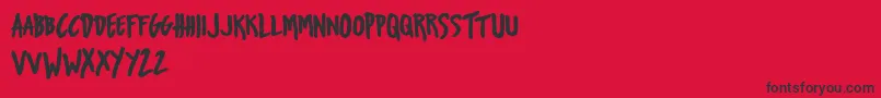 UrbanOilTypefacepersonalUse Font – Black Fonts on Red Background