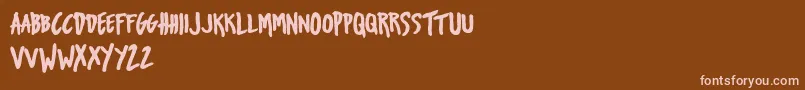 UrbanOilTypefacepersonalUse Font – Pink Fonts on Brown Background
