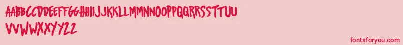 UrbanOilTypefacepersonalUse Font – Red Fonts on Pink Background