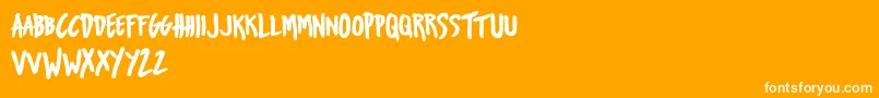 Police UrbanOilTypefacepersonalUse – polices blanches sur fond orange