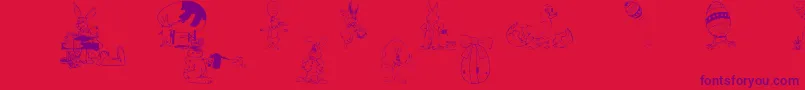 DtHipHop Font – Purple Fonts on Red Background