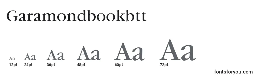 Размеры шрифта Garamondbookbtt