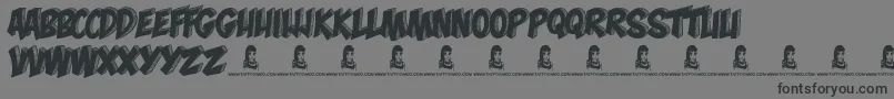 フォントMonaShark – 黒い文字の灰色の背景