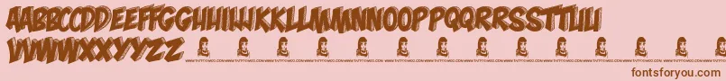 MonaShark Font – Brown Fonts on Pink Background