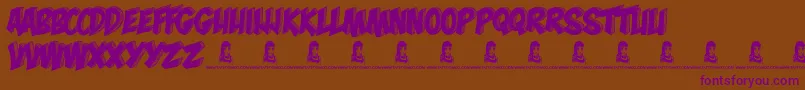 MonaShark Font – Purple Fonts on Brown Background
