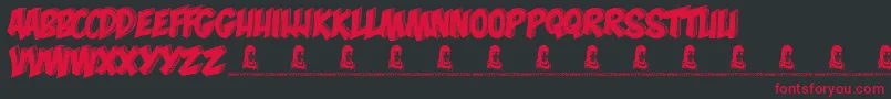 MonaShark Font – Red Fonts on Black Background