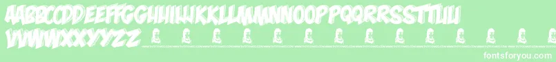 MonaShark Font – White Fonts on Green Background