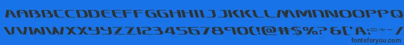 Skymarshalleft Font – Black Fonts on Blue Background