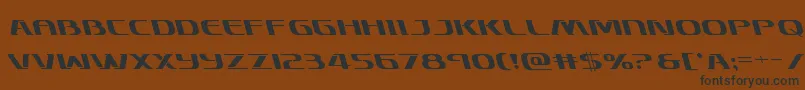 フォントSkymarshalleft – 黒い文字が茶色の背景にあります