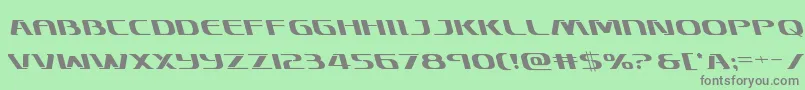 Fonte Skymarshalleft – fontes cinzas em um fundo verde