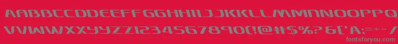 Skymarshalleft Font – Gray Fonts on Red Background