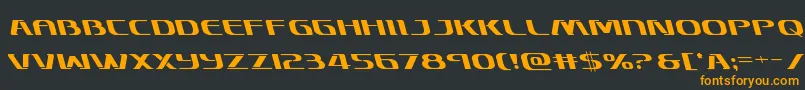 フォントSkymarshalleft – 黒い背景にオレンジの文字