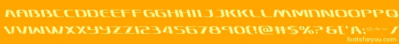 Skymarshalleft Font – Yellow Fonts on Orange Background