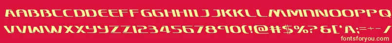 Skymarshalleft Font – Yellow Fonts on Red Background