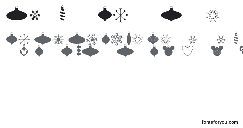 A fonte ChristmasMouse – alfabeto, números, caracteres especiais