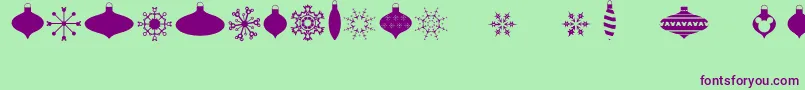 ChristmasMouse Font – Purple Fonts on Green Background