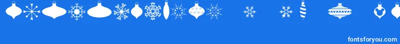 ChristmasMouse Font – White Fonts on Blue Background