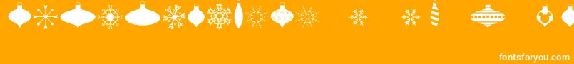 ChristmasMouse Font – White Fonts on Orange Background