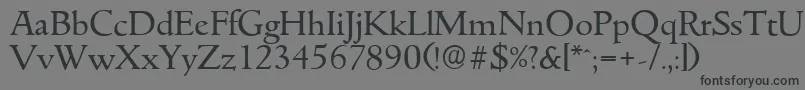 フォントGouditaserialRegular – 黒い文字の灰色の背景