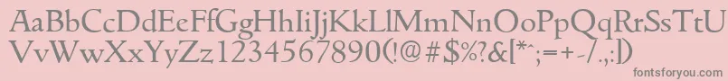 GouditaserialRegular Font – Gray Fonts on Pink Background