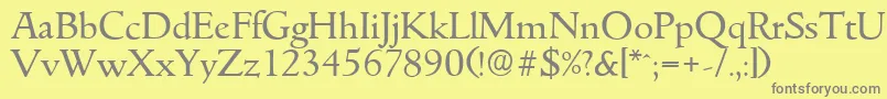 GouditaserialRegular Font – Gray Fonts on Yellow Background