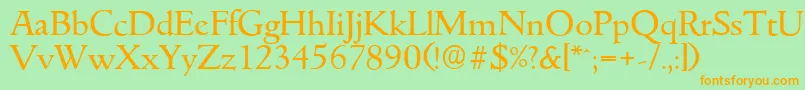 GouditaserialRegular Font – Orange Fonts on Green Background