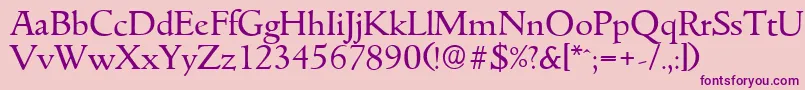 GouditaserialRegular Font – Purple Fonts on Pink Background