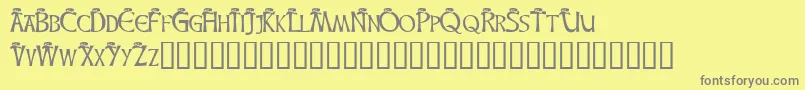 LeprechaunHats Font – Gray Fonts on Yellow Background