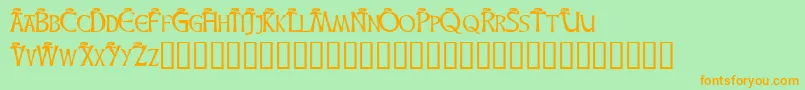 LeprechaunHats Font – Orange Fonts on Green Background