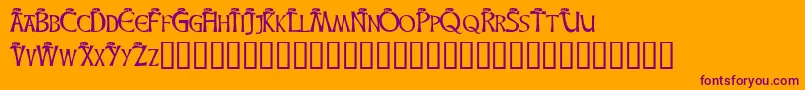 LeprechaunHats Font – Purple Fonts on Orange Background