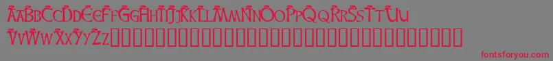 LeprechaunHats Font – Red Fonts on Gray Background