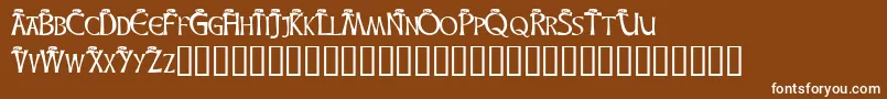 Шрифт LeprechaunHats – белые шрифты на коричневом фоне